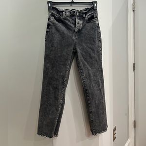 a.n.a High Rise Vintage Straight Black Denim Jeans